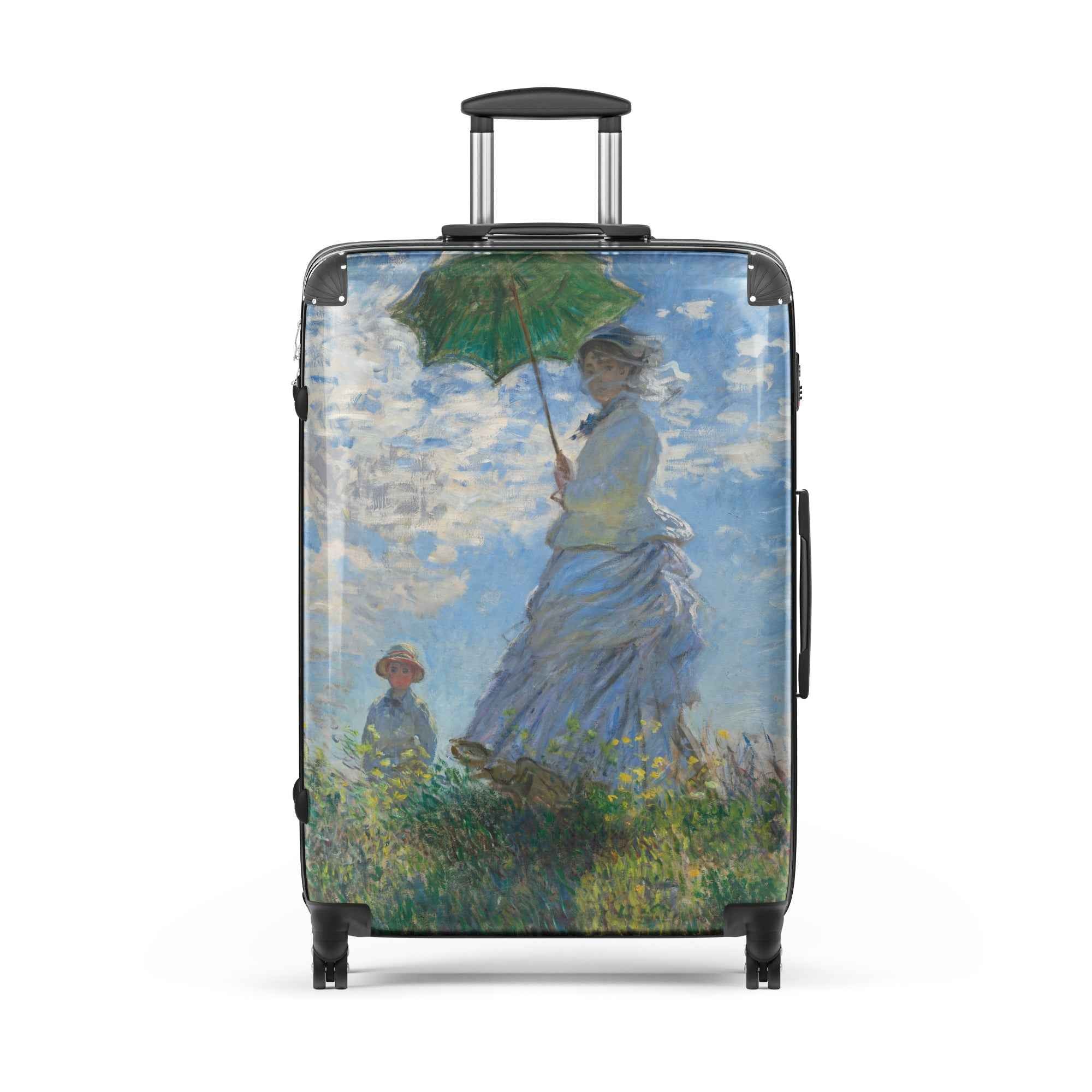 Claude Monet Suitcase - Woman with a Parasol Hard-Shell Artistic Travel Essentials - Rosetta Creative Boutique